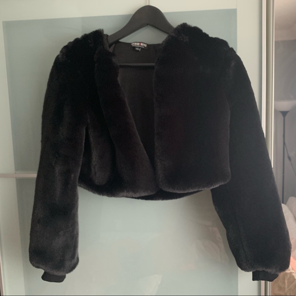 Faux Fur Cropped Jacket